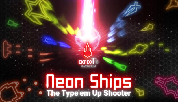 霓虹飞船：打字射击游戏（Neon Ships: The Type'em Up Shooter） 游戏封面