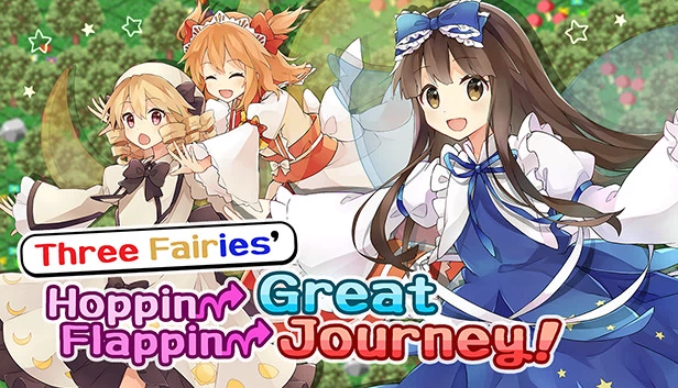 三个小仙子的蹦蹦跳跳大冒险！（Three Fairies' Hoppin' Flappin' Great Journey!） 游戏封面