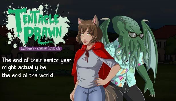 触手虾：（真的）克苏鲁恋爱模拟游戏（Tentacle Prawn: (Actually) A Cthulhu Dating Sim） 游戏封面