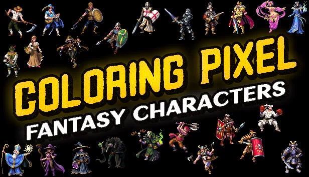 像素填色 - 奇幻角色（Coloring Pixel - Fantasy Characters） 游戏封面