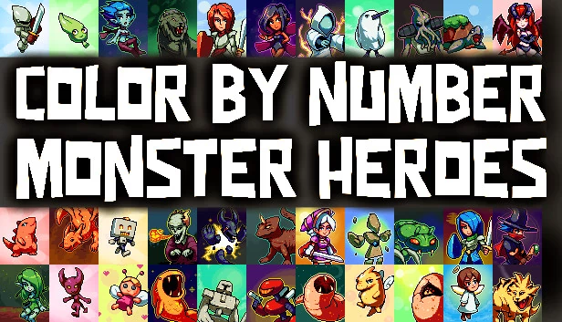 按数字填色 - 怪物英雄（Color by Number - Monster Heroes） 游戏封面
