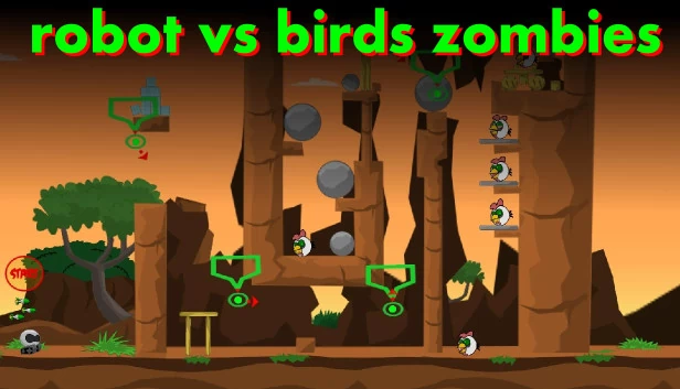 机器人大战鸟类僵尸（Robot vs Birds Zombies） 游戏封面