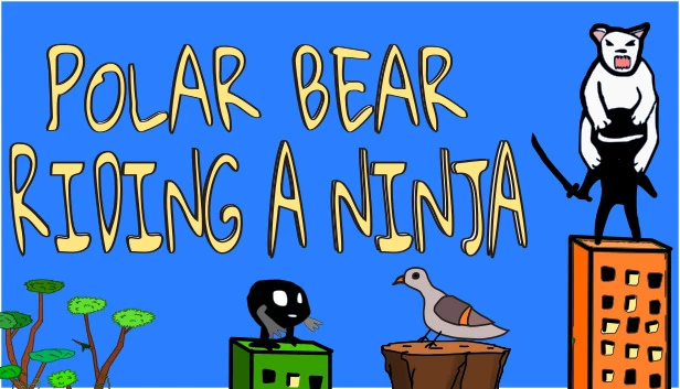 骑忍者的北极熊（Polar Bear Riding A Ninja） 游戏封面
