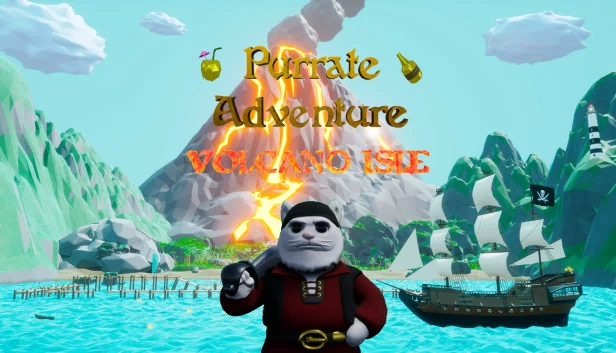 喵岛大冒险：火山岛（Purrate Adventure: Volcano Isle） 游戏封面