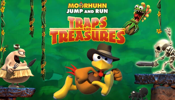 莫尔胡恩“陷阱与宝藏（Moorhuhn 'Traps and Treasures'） 游戏封面