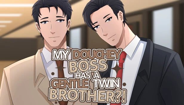 我的刻薄老板有个温柔的双胞胎兄弟？！- BL视觉小说（My Douchey Boss Has a Gentle Twin Brother?! - BL Visual Novel） 游戏封面