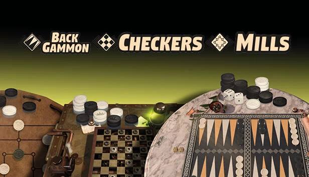 Backgammon + Checkers + Mills 游戏封面